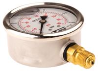 1613005 Sferaco G 1/4 Analogue Pressure Gauge 6bar Bottom Entry 63mm Outside Diameter, UKAS