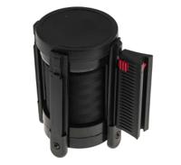 829-9090 RS PRO Black Nylon, Polyester Retractable Barrier, 2.8m, Black Tape