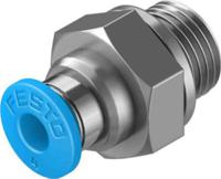 qs-g18-4-100 Festo Straight Threaded Adaptor, G 1/8 Male to Push In 4 mm, Threaded-to-Tube Connection Style, 132036