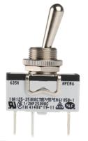 635h2 APEM Toggle Switch, Panel Mount, On-(On), SPST, Tab Terminal