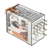 553480240054 Finder Plug In Relay, 24V ac Coil, 7A Switching Current, 4PDT