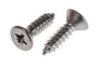 522-1353 RS PRO Plain Stainless Steel Countersunk Head Self Tapping Screw, N°8 x 1/2in Long 13mm Long