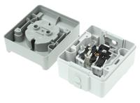 5ub4713 Siemens DELTA Grey 1 Gang Plug Socket, 16A, Type F - German Schuko, Outdoor Use