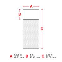 m6-66-427 Brady B-427 Black on White, Transparent Label Printer Tape, 49.23 mm Width, 80.00mm Label Length, 49.23mm Label Width
