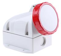5183257t Scame IP66, IP67 Red Wall Mount 3P + N + E Industrial Power Socket, Rated At 32A, 415 V
