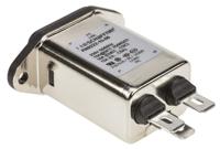 fn9222-15-06 Schaffner 15A, 250 V ac Male Panel Mount IEC Filter FN9222-15-06, Faston None Fuse