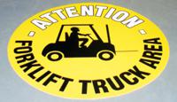 873-5921 RS PRO Self-Adhesive Fork Lift Hazard Hazard Warning Sign (English)