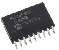 pic16f819-iso Microchip, 8 bit PIC Microcontroller, 40 MHz, 3.5kB FLASH, 18-Pin SOIC