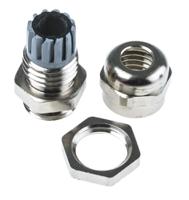 c5212000r SIB SIB-TEC Series Metallic Nickel Plated Brass Cable Gland, M12 Thread, 2.5mm min., 6.5mm max., IP68