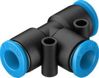 qsmt-6-100 Festo QS Series Tee Tube-to-Tube Adaptor, Tube-to-Tube Connection Style, 130783