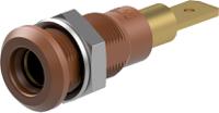 643040-27 Staubli Brown Socket Test Socket, Tab Termination, 25A, 30V ac, Gold Plating
