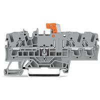 2002-1771 WAGO  TOPJOB S Series Grey, 2.5mm², 1-Level, Push-In Cage Clamp Termination, ATEX, EAC Ex, IECEx