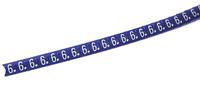 901-10311 HellermannTyton Helagrip Slide On Cable Markers, White on Blue, Pre-printed "6", 4 → 9mm Cable,