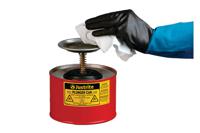 jut10008rd Justrite Galvanised Steel Plunger Can, 0.5L