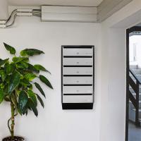 t06368 Silver/Black Mailbox, 824 mm x 385mm x 140 mm