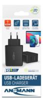 1001-0096 Ansmann 65W USB Adapter AC/DC Adapter 5 → 20 V dc Output, 2.4 → 3.25A Output