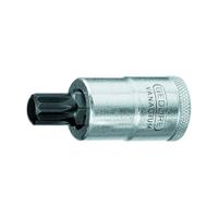 in-19-6 Gedore Hexagon Screwdriver Bit, 6 mm Tip, 1/2 in Drive, Hex Drive, 60 mm Overall