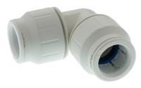 pem0322w John Guest Plastic Pipe Fitting, 90° Push Fit Elbow, 22mm