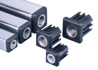 a020025 Nu-Tech Engineering Square Nylon Tube Insert, M12, 1000kg Static Load Capacity