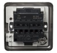 k961bss MK Electric 13A 2 Gang Switched Fused Spur