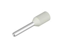 9004280000 Weidmuller Insulated Crimp Bootlace Ferrule, 8mm Pin Length, 1mm Pin Diameter, 0.5mm² Wire Size, White