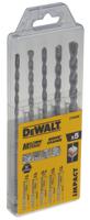 dt60099-qz DeWALT 5-Piece Twist Drill Bit Set for Masonry, Multi-Material, 8mm Max, 4mm Min, Carbide Bits
