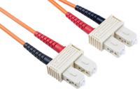 536-7257 RS PRO SC to SC Duplex Multi Mode OM2 Fibre Optic Cable, 50/125μm, Orange, 10m