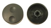 302-699 RS PRO 39.6mm Black Potentiometer Knob for 6mm Shaft Splined