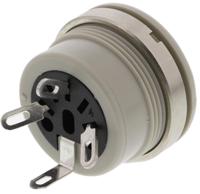 776-088 Hirschmann, MAB 3 Pole Din Socket, DIN 41524, 4A, 34 V ac/dc IP30, Screw Lock, Female, Panel Mount