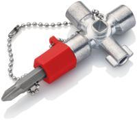 00-11-02 Knipex Diecast Zinc 7-way Control Cabinet Key, 5 → 11 mm Capacity