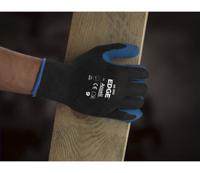 48305090 Ansell Edge Black Polyester Cotton Work Gloves, Size 9, Latex Coating