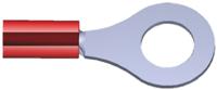 2-320571-4 TE Connectivity, PIDG Insulated Ring Terminal, M6 (1/4) Stud Size, 0.26mm² to 1.65mm² Wire Size, Red