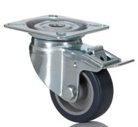 1475pao050p40 Tente Braked Swivel Castor Wheel, 40kg Capacity, 50mm Wheel
