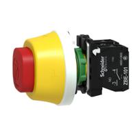 xb5as84w3b5 Schneider Electric XB5 Series Twist Release Illuminated Emergency Stop Push Button, Panel Mount, 22mm Cutout, SPDT