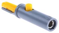 930126103 Hirschmann Test & Measurement Crocodile Clip, Brass Contact, 6A, Yellow