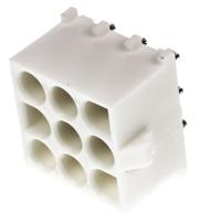 350712-1 TE Connectivity Universal MATE-N-LOK Series Straight Through Hole PCB Header, 9 Contact(s), 6.35 mm Pitch, 3 Row,