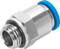 qs-g14-6 Festo QS Series Straight Threaded Adaptor, G 1/4 Male to Push In 6 mm, Threaded-to-Tube Connection Style, 186097