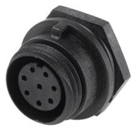 px041208s Bulgin Circular Connector, 8 Contacts, Front, Miniature Connector, Socket, Female, IP68, Buccaneer 400 Series