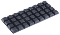 sj5023-black 3M Tapered Square PUR Self Adhesive Feet, 20.5mm diameter x 7.6mm height