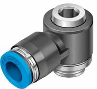 qslv-g18-8-i Festo QS Series Elbow Threaded Adaptor, G 1/8 Male to Push In 8 mm, Threaded-to-Tube Connection Style, 186150