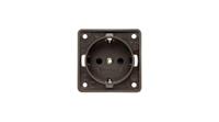 941852501 Berker 941 Brown Plug Socket, 16A, Type F - German Schuko