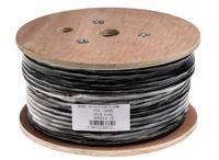 916-4103 RS PRO, 100m Cat6, Black, U/UTP Unshielded, Unterminated PE Sheath