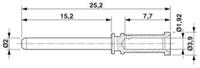1607376 Phoenix Contact Male Crimp Circular Connector Contact, Wire Size 0.75 → 1.5 mm²