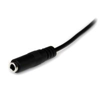 mu1mmfs StarTech.com Male 3.5mm Stereo Jack to Female 3.5mm Stereo Jack Aux Cable, Black, 1m MU1MMFS
