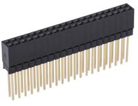 m20-6102045 HARWIN Straight Through Hole Mount PCB Socket, 40-Contact, 2-Row, 2.54mm Pitch, Solder Termination