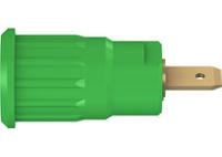 233120-25 Staubli Green Female Banana Socket, 4 mm Connector, Press Fit Termination, 24A, 1000V, Gold Plating