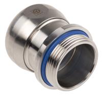 53806753 Lapp SKINTOP Series Metallic Stainless Steel Cable Gland, M32 Thread, 8mm min., 15mm max., IP68, IP69