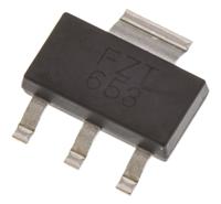 fzt653ta Diodes Inc FZT653TA NPN Transistor, 2 A, 100 V, 3 + Tab-Pin SOT-223