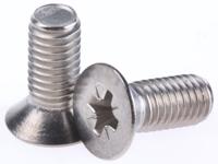 158-3657 RS PRO Pozi M5 Countersunk A4 316 Stainless Steel Machine Screws DIN 965 x 12.0mm