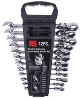 487-268 RS PRO 12-Piece Spanner Set, 8 → 19 mm, Chrome Vanadium Steel
